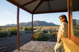 Rawnsley Park - lady taking in the quite of the Flinders Ranges - Outback Australia Flinders Ranges