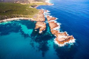 Margaret River - aerial view of Canal Rocks - luxury short breaks on private aircraft