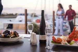 Port Lincoln - fresh seafood lunch over looking the harbour - luxury short breaks on private aircraft