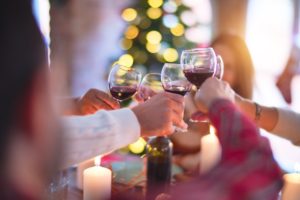 Friends cheers in Christmas celebration - Luxury Short Break