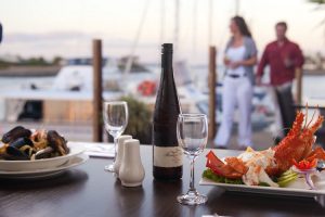 Port Lincoln - seafood lunch on the wharf with Australian wine - luxury short breaks South Australia