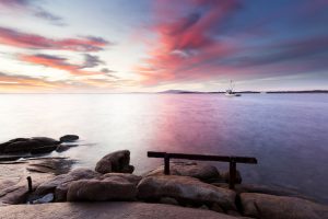 Port Lincoln - sunset over the calm waters - luxury short breaks South Australia