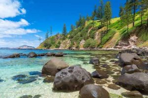 Norfolk Island - secluded rocky beach of Bumboras or Creswell Bay - luxury short breaks