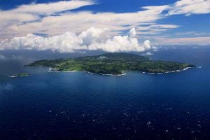 Norfolk Island - aerial photo of the whole island - luxury short breaks