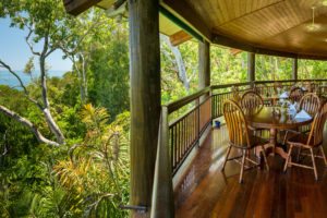 Far North Queensland - Ospreys Restaurant among the trees at Thala Beach Nature Reserve - Bill Peach Journeys