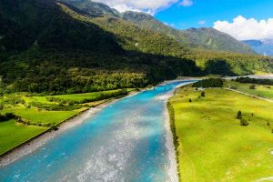Franz Josef - glacial river from Fox Glacier - Luxury short breaks New Zealand