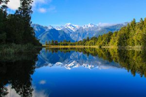 Lake Matheson - glacial lake near Fox Glacier - Luxury solo tours