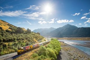 Waimakariri Gorge - TranzAlpine train alongside Waimakariri River - Luxury solo tours