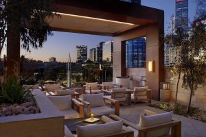 Perth - Ritz Carlton rooftop lounge area - Luxury short breaks Australia