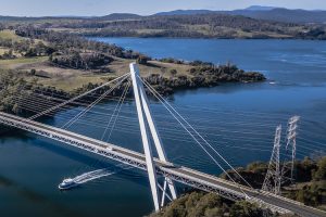 Tamar River - modern Batman Bridge over the river - Luxury short breaks Australia